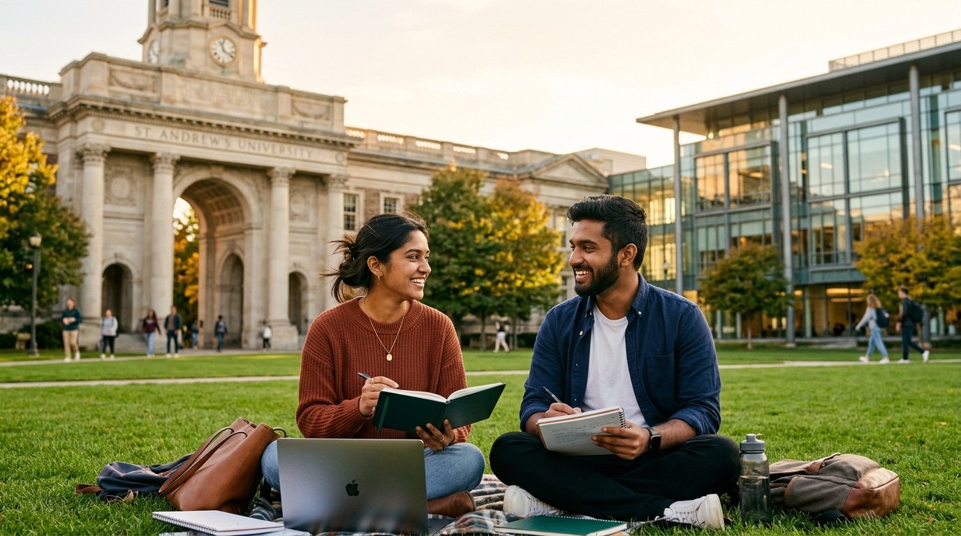 Indian College Students at University Campus
